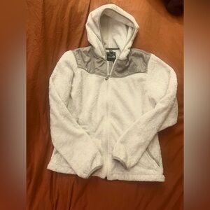 The North Face Women's Cream and Gray Oso Teddy Jacket